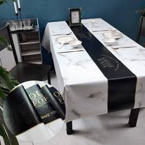 Table 2021 New high - end tablecloth household waterproof oil and oil - resistant 2021 new thickening table mat desktop