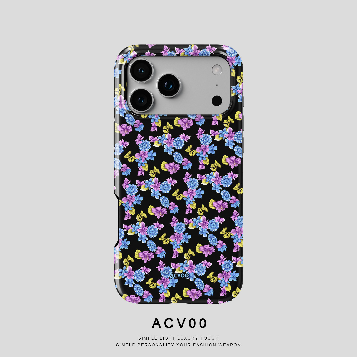 Vintage Black Floral Pattern 21 iPhone Case
