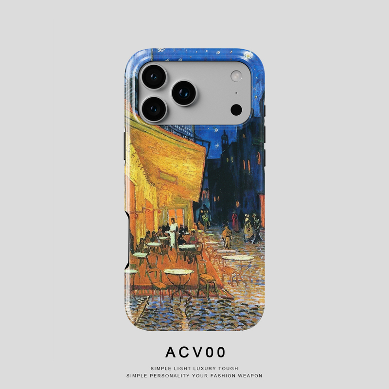 Acvoo Retro Famous Painting Series Oil Painting Iphone16Promax Protective Case 15 Suitable for 14 Washable Non-Fading Non-Decolorizing 13 Double-Layer Apple 12 Phone Case Two-In-One 11 Van Gogh