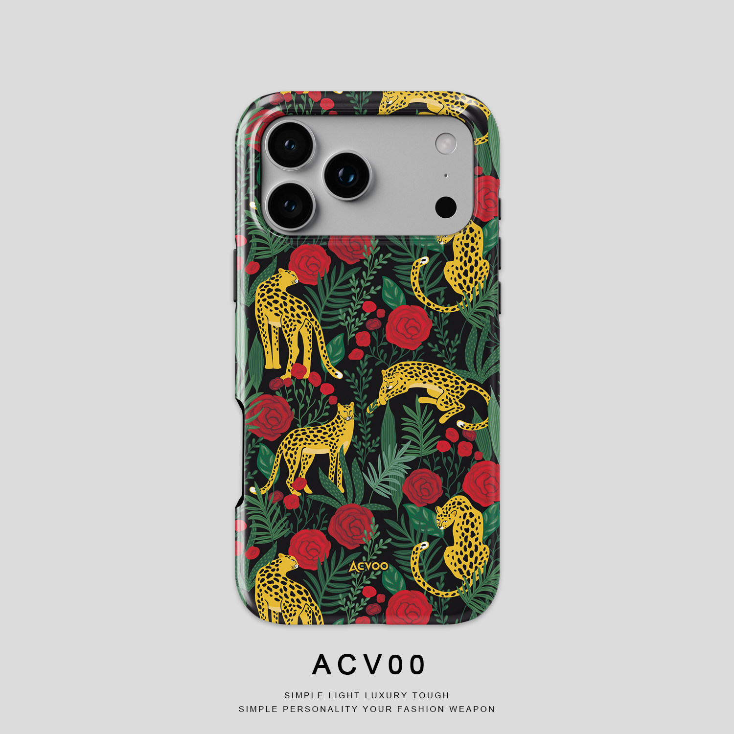 Leopard Floral Artwork 21 iPhone Case