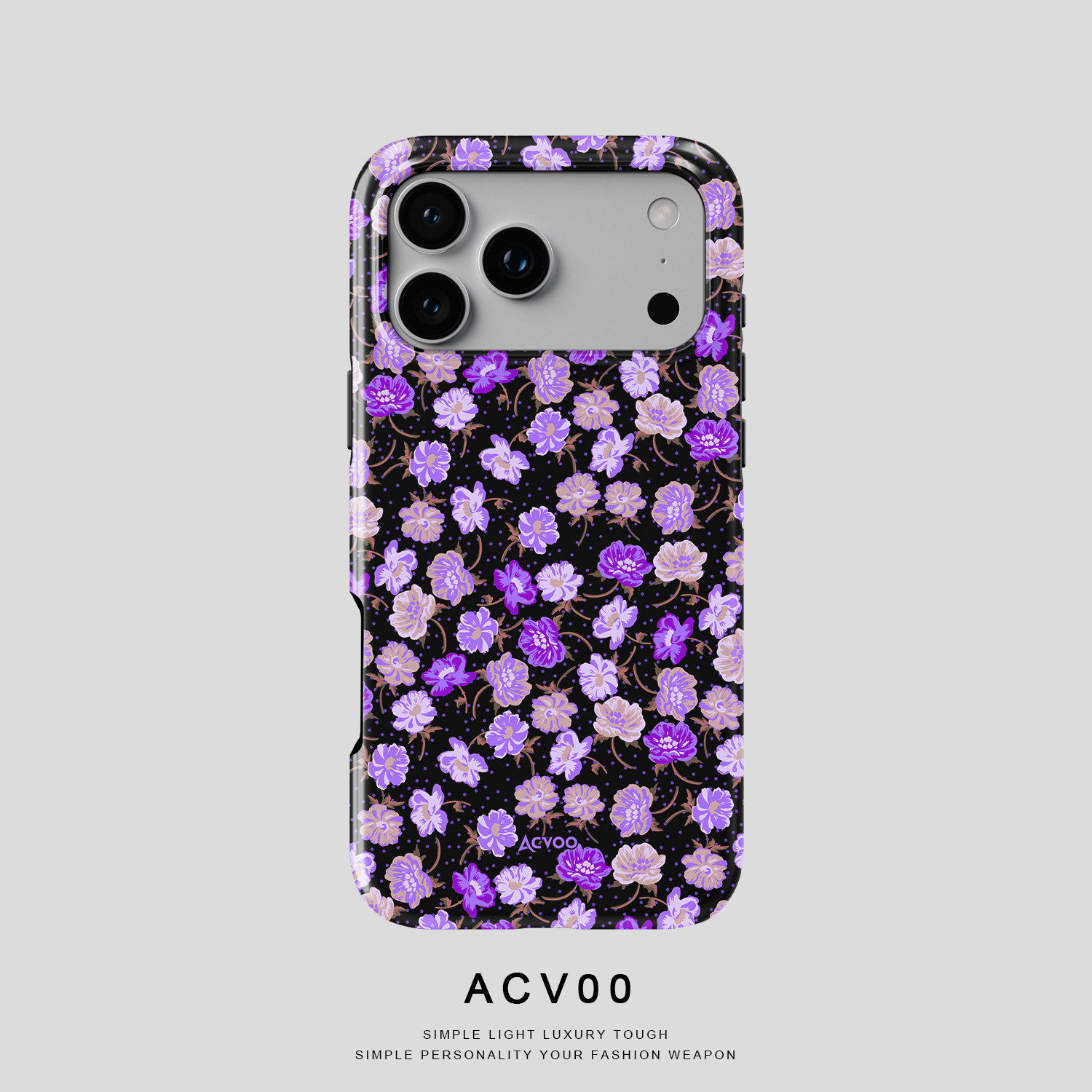Vintage Black Floral Pattern 21 iPhone Case