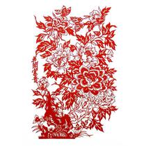 Traditional hand-cut paper-cut window flowers butterfly love flower 45*30 flower blooming wealth housewarming indoor room decoration birthday gift