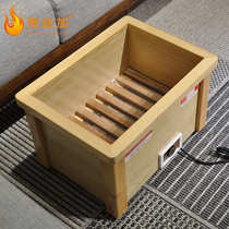 Baking fire barrel home fire box electric deepening fire foot winter barrel foot warmer solid wood stove heater electric baking fire roaster