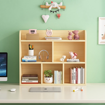 Desktop storage rack simple solid wood desk small bookshelf student childrens storage rack pine multi-layer bay window storage cabinet