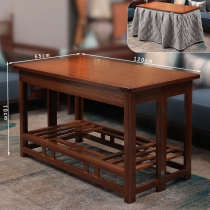 Rack table fire table household fire table folding solid wood household appliances folding square shelf rectangular