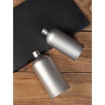 Pure titanium wine flask mini portable outdoor wine container large capacity wine set metal round flask for camping and picnic