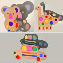 Childrens colorful light and shadow diy cellophane plastic transparent film butterfly color bag handmade light-transmitting material wings