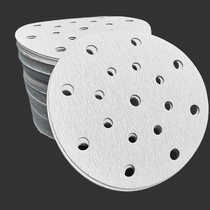 Dry sanding paper 6-inch 17-hole disc self-adhesive back velvet white sandpaper car putty polishing disc 150mm