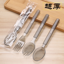 Disposable forks and spoons individually packaged take-out packaging spoons plastic thickened dessert salad forks commercial bibimbap spoons