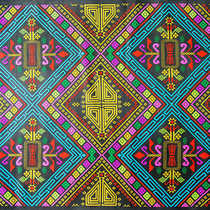 Clothing and apparel authentic bag fabrics paved with brocade embroidery patterns Zhuang ethnic Zhuang ethnic fabrics Guangxi materials embroidery