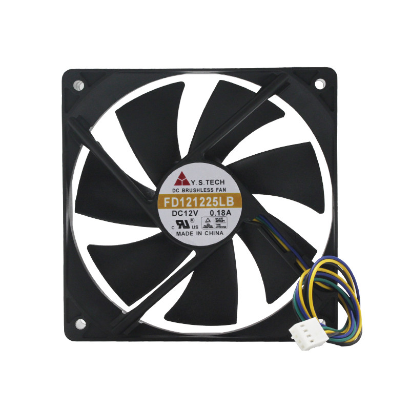 12cm Host shell power muted 12V Fan brand new Wonsan FD121225LB 0 12V 18A 12025