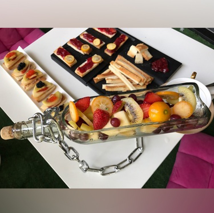 Thủy tinh mới chai nhà hàng Ý nhà hàng sáng tạo nhà hàng khách sạn đồ dùng nhà bếp cá nhân bộ đồ ăn đĩa lạnh món salad đĩa dĩa sứ