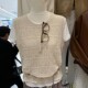 ພາກຮຽນ spring ແລະ summer ຝຣັ່ງ hollow crochet vest ສໍາລັບແມ່ຍິງ slimming