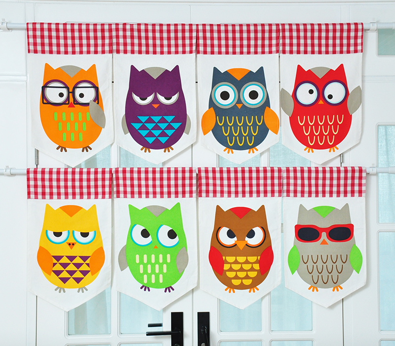 ZAKKA phong cách Hàn Quốc phim hoạt hình Nhật Bản cotton lanh một nửa rèm cửa rèm cửa tùy chỉnh - Phụ kiện rèm cửa khung rèm thử đồ