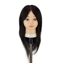F03C16R-18 inch teaching head full real hair female headform trimming modeling practice doll head fake head model