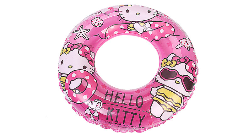 Xác thực mới Hello kitty trẻ em bơi vòng phim hoạt hình KT Hello Kitty cô gái hồng phao cứu sinh phao tắm cho bé
