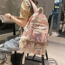 ins school bag female Han version original juku uzzang high school junior high school junior high school ancient feeling large capacity double shoulder bag