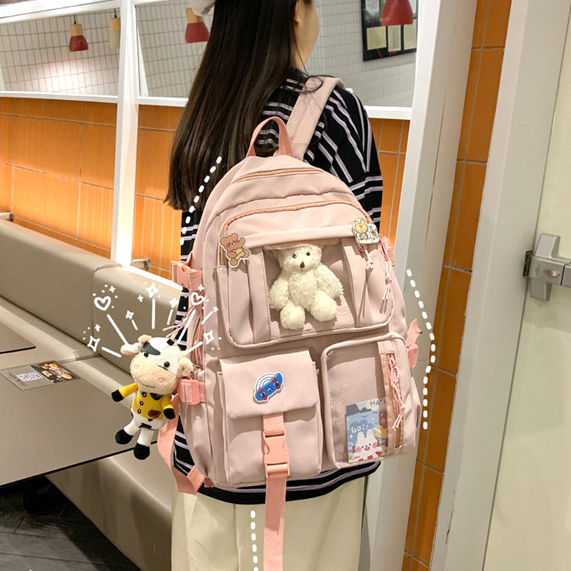 ITSK schoolbag female Korean version ins Mori middle school junior high school birthday department college style high-value large-capacity backpack