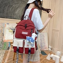 ins school bag female Han version primary school student three to sixth grade day department double shoulder bag junior high school high capacity backpack