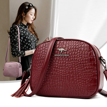 Kaidi Fini Dai rat bag female 2021 New crocodile pattern shoulder small bag female soft leather Joker crossbody small round bag