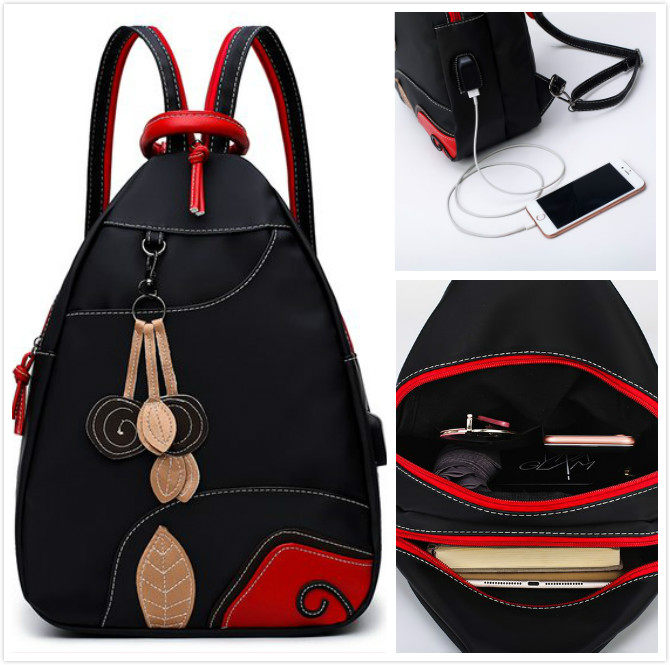 2020 spring new fashion trend women's bag waterproof Oxford cloth shoulder bag casual Korean version of the multi-functional travel bag
