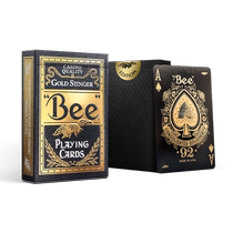 American imported bee entertainment collection flower-cut playing cards hot stamping paper cards gold poison needle silver needle red luck