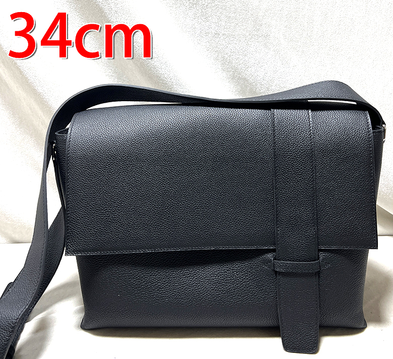 34cm Men's Leather Crossbody Bag Genuine Leather Men's Messenger Bag Genuine Leather Men's Bag Genuine Leather School Bag Side Pocket Bag