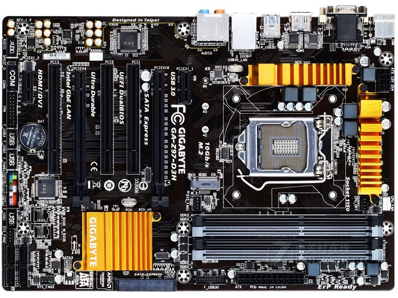 Материнская плата Gigabyte H81 B85 Z87 Z97 большого форм-фактора LGA1150 для настольного компьютера на один год