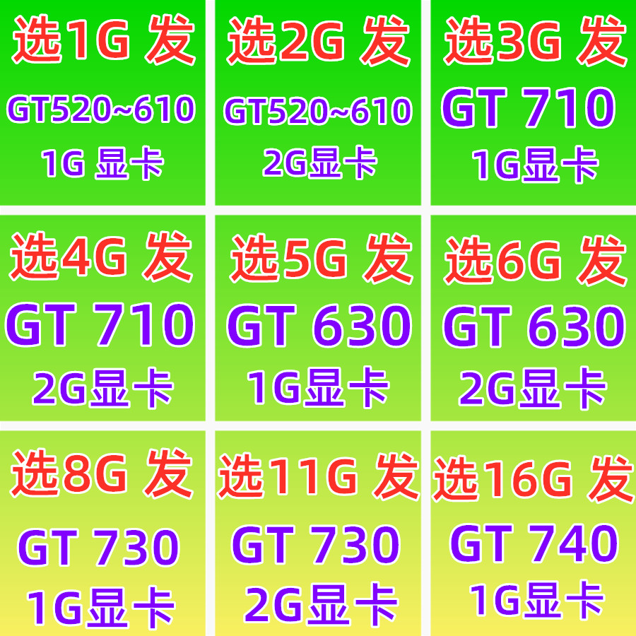 Disassembly GT610 730 630 GT740 gt710 1G 2G independent desktop computer PCI graphics card