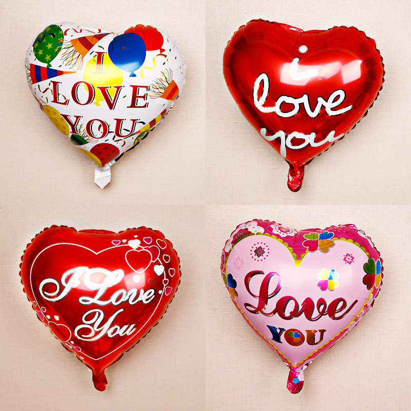 Red printed love aluminum film balloon lift-off confession proposal room wedding ceremony scene decoration Birthday party decoration