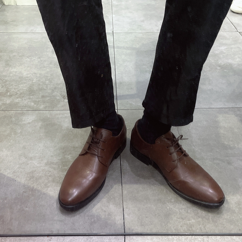 Jojo's Bizarre Adventure Fourth Never Kill Diamond Cos Kira Yoshikage Cosplay Brown Leather Shoes for Men Jojo's Bizarre Adventure Fourth Never Kill Diamond Cos Kira Yoshikage Cosplay Brown Leather Shoes for Men