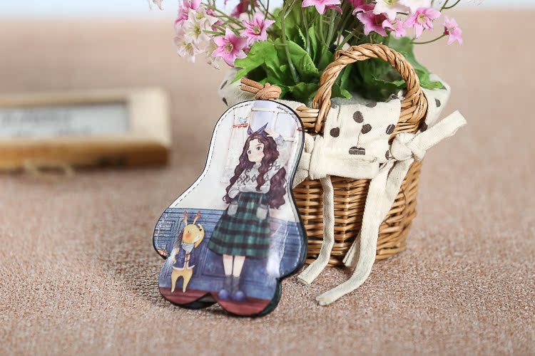 Túi chìa khóa mini đa chức năng của phụ nữ Hàn Quốc dễ thương vẽ tranh vẽ cá tính sáng tạo bộ chìa khóa xe hơi ví nữ đẹp 