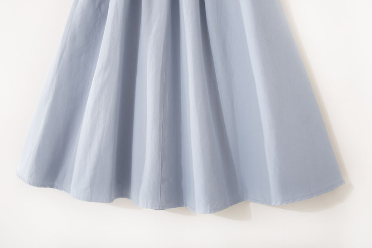 Váy thu đông 2018 có cạp cao thun co giãn mỏng màu trơn túi sinh viên đơn giản retro cotton dài chân váy cho người lùn