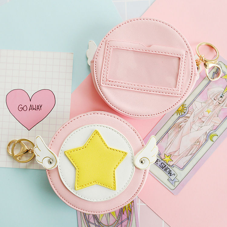 小萌 獣 Loạt Các Sakura Thẻ Ma Thuật Cô Gái Sakura Sao Phim Hoạt Hình Đồng Xu Ví Key Trường Hợp cos anime xung quanh sticker dễ thương
