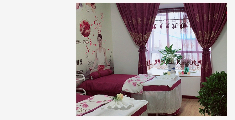 Vẻ đẹp trải giường bốn bộ của ren giường bìa beauty salon giường massage bìa rắn màu sắc đẹp massage khử trùng vật lý trị liệu giường bộ