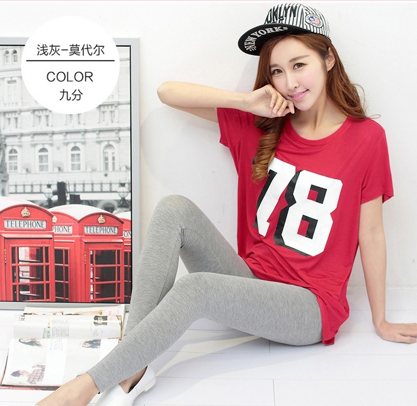 Mùa xuân và mùa hè bông phương thức xà cạp của phụ nữ phần mỏng quần bên ngoài mặc kích thước lớn chất béo MM là mỏng cao eo bước chân tập thể dục quần quần legging đùi