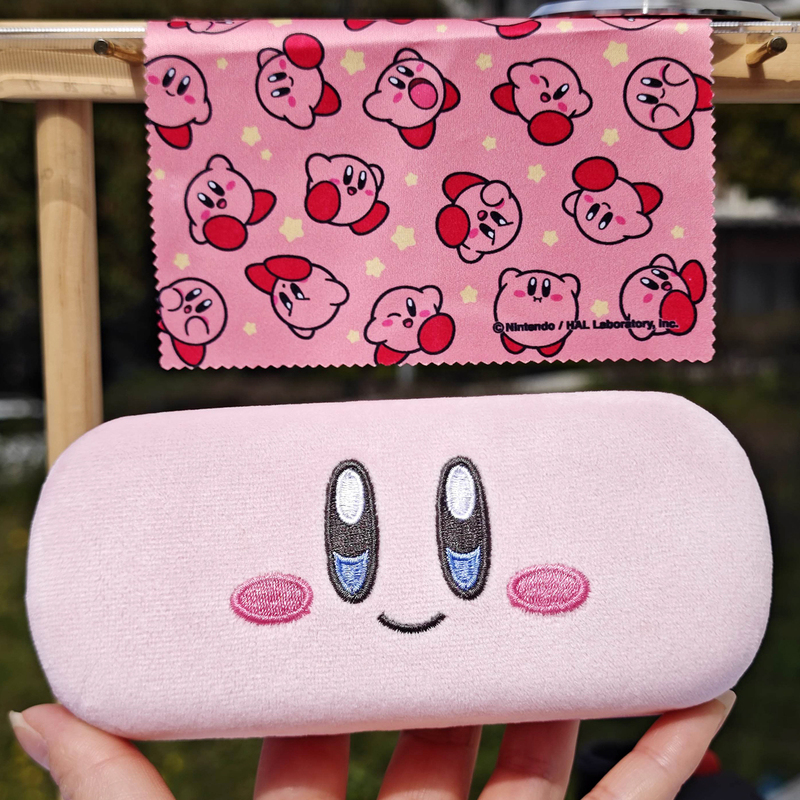 In-Stock Japanese Kirby Sanrio Glasses Case Cute Cartoon Pattern Myopia Glasses Sunglasses Portable Storage Box