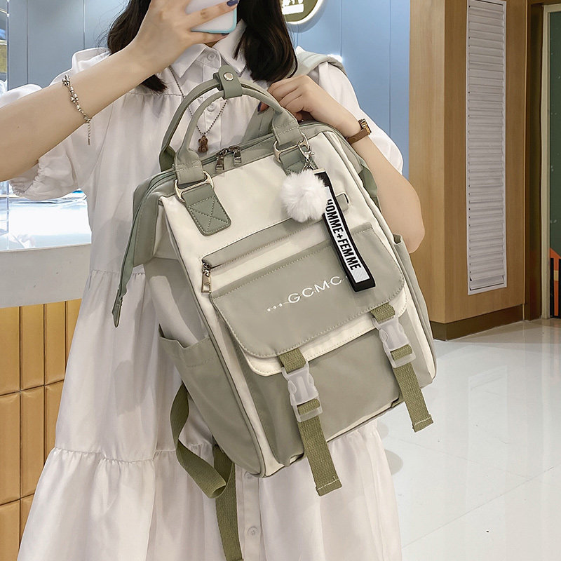 Bookbag female in Feng Han Edition Junior High School students in third to sixth grade Baiyu college students shoulder bags