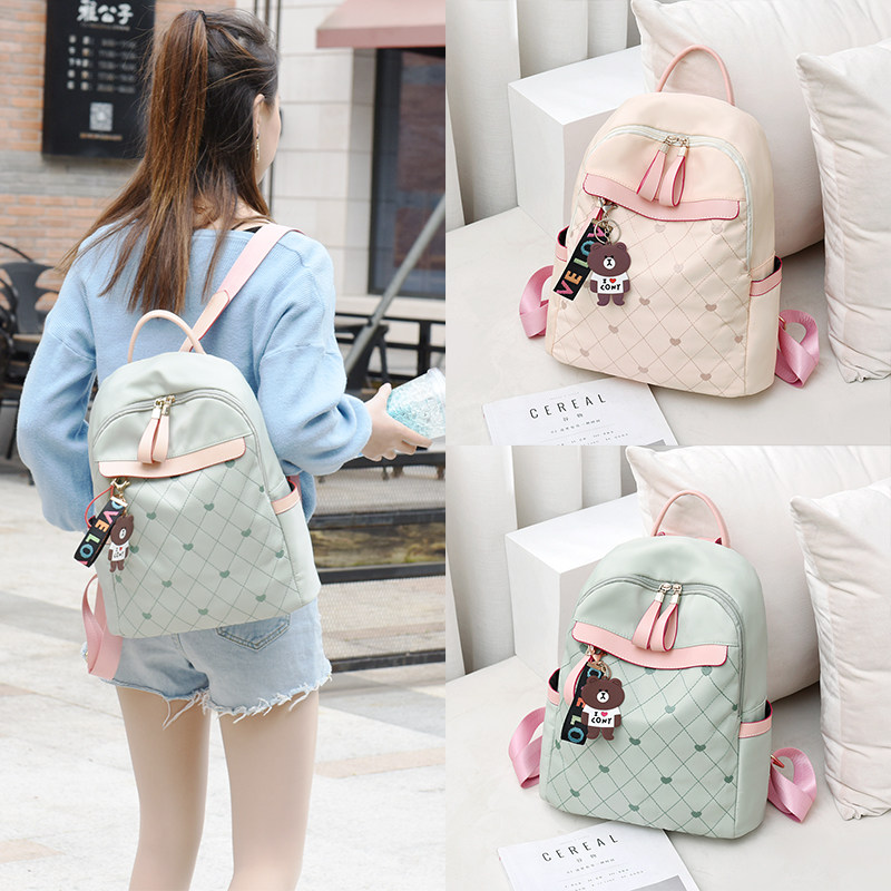 Double shoulder bag Girls large capacity Shoulder Bag 2022 New Tide Oxford Cloth Fashion 100 Hitch Lady Student Satchel Bag