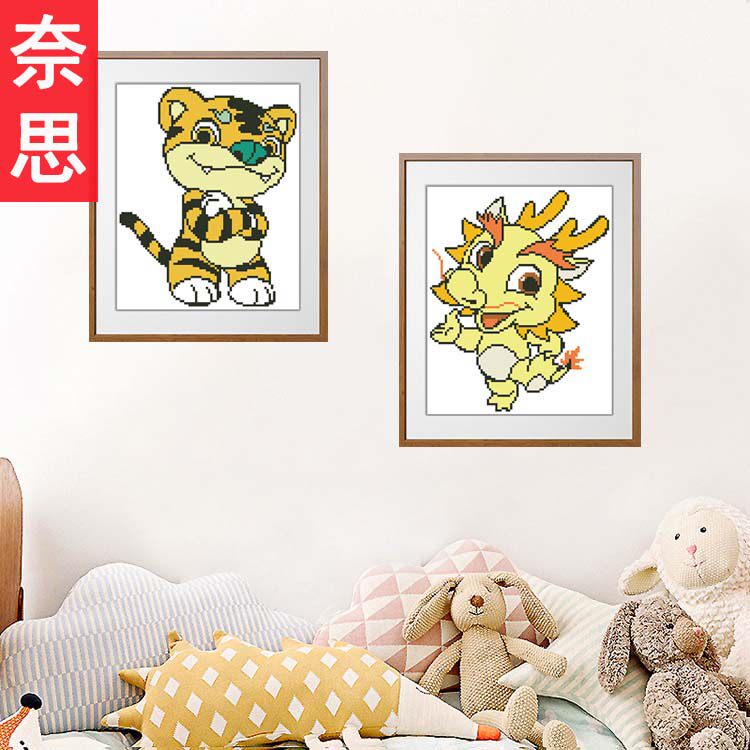 Small piece cross embroidered hand yourself Show awesome new zodiac zodiac zodiac Animals simple 2022 Pig Embroidery Mini