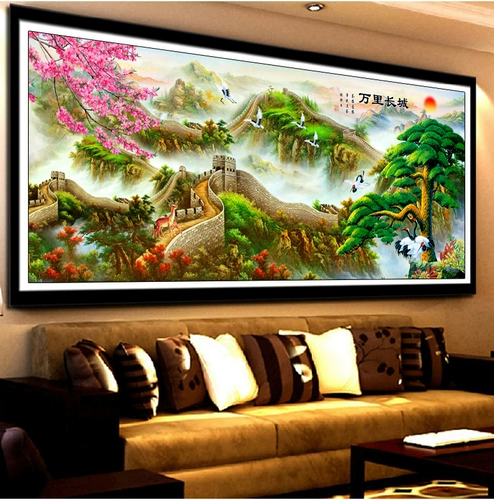 Wanli Great Wall Cross Emllemery 2023 Новая вышивка Yingke Pine Wir