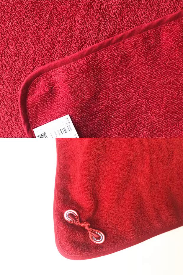 Số vàng Yi Shi cotton lớn màu đỏ đám cưới đôi gối khăn cưới để tăng độ dày viền một cặp vận chuyển - Khăn gối áo gối lụa