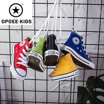 Spring and Autumn 2021 New European spirit High help baby childrens canvas shoes womens shoes small white shoes boy shoes Leisure