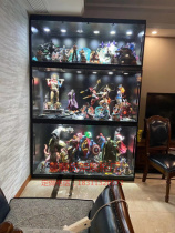 Hydraulic door Handheld exhibition cabinet Soldiers Up To Model Glass Cabinet GK Toy Statue Display Case Flipped Door Music High Cabinet
