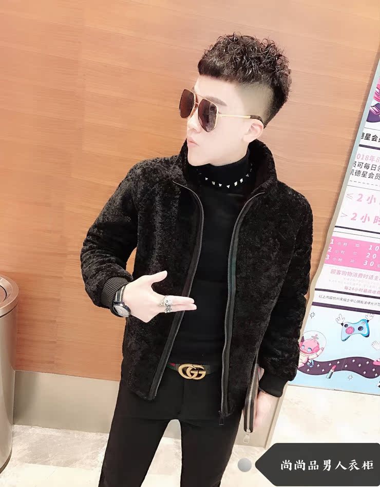 Áo khoác lông nam một mùa 2018 áo khoác da đẹp trai phiên bản Hàn Quốc cá tính lưng dày da ngắn mẫu áo khoác nam đẹp 2021