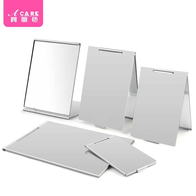 Mirror/Square Mirror/Aluminum B1Pn001 - Small Mirror Mini Portable Folding Square Frame Fashionable Thin Creative Women's