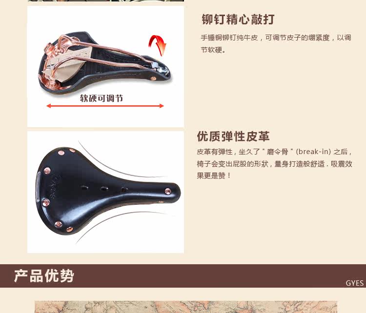 Selle de vélo GYES - Ref 2345678 Image 24