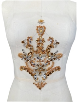 Pure handmade silver color champagne brightly colored with floral flakes shiny pure handmade Pearl Flake Dress Rehearsal Accessories Luxury Drill Accessories