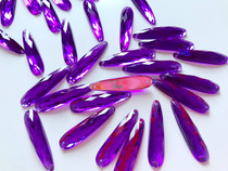9x36mm purple large long water drop hand sewn drill clothes drill DIY accessories accessories flat-bottomed drill