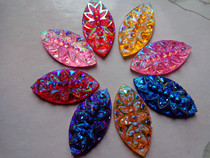 Gold Red Purple Blue Big Horse Eye Shaped Flat Hand Sewn Water Drill Clothing Bag water drill accessories accessories 15 * 30mm